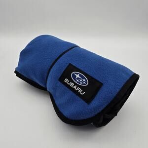 Subaru Blanket Blue Fleece Picnic Dog Throw Roll Up Water Resistant 116 x 46